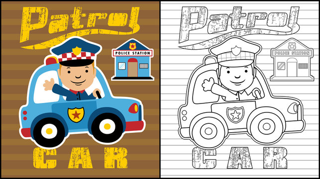 Coloring page police images â browse photos vectors and video