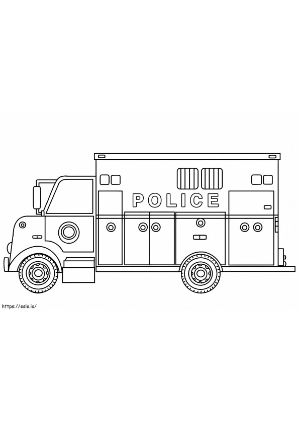 Police car for free coloring page