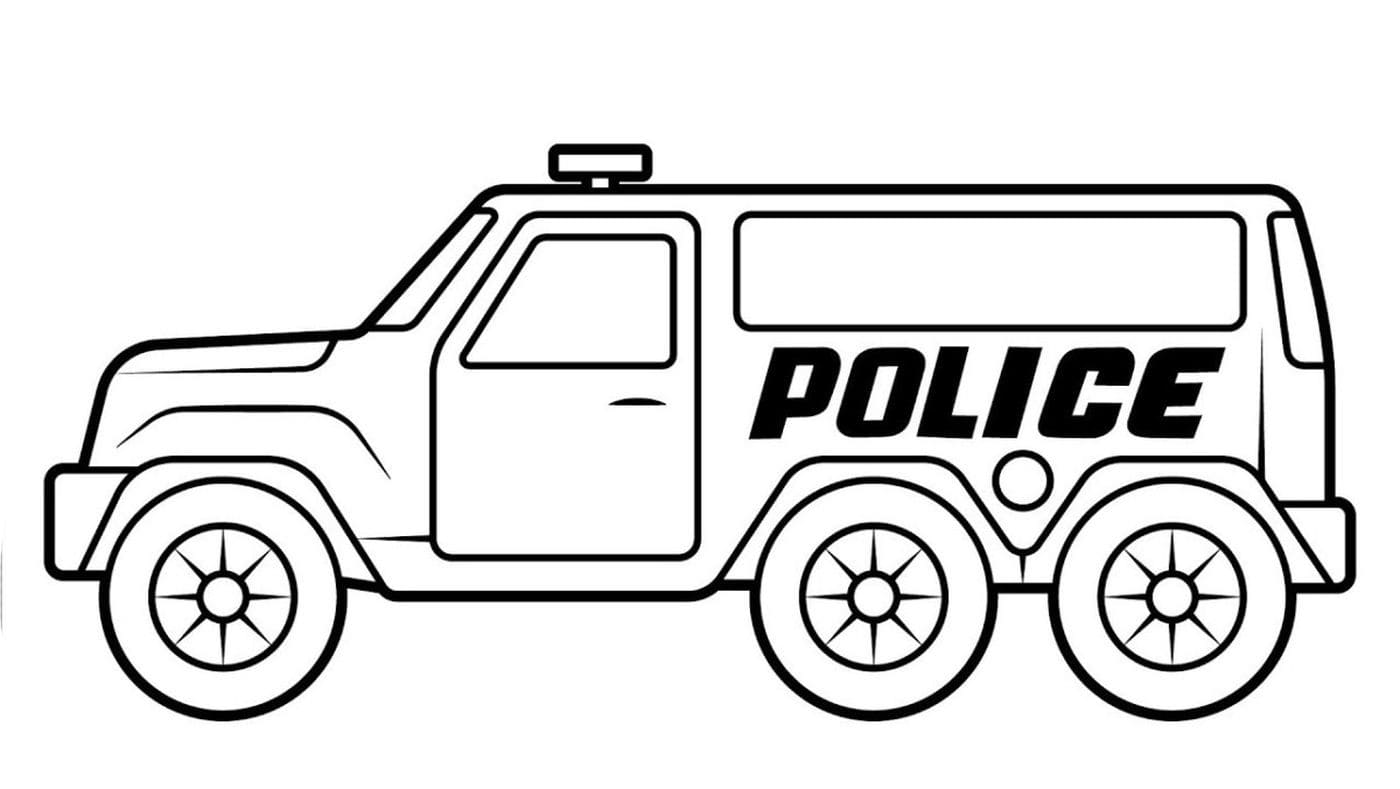 Police car coloring pages printable coloring pages