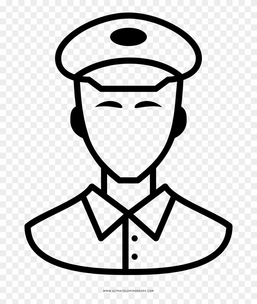 Police officer coloring page