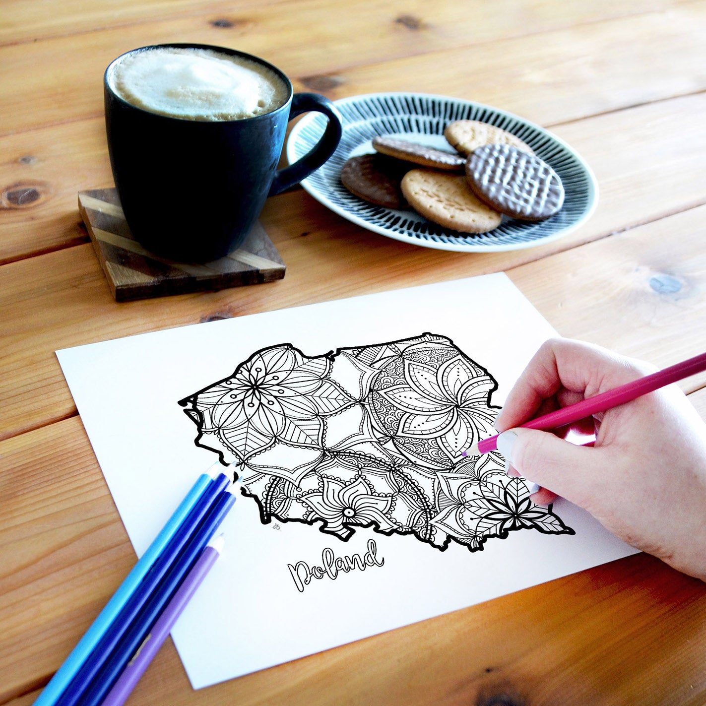 Coloring pages poland map â ta muchly