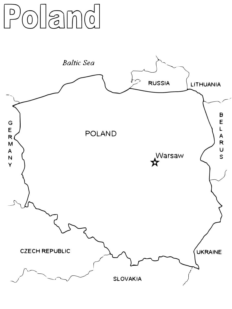 Poland coloring pages