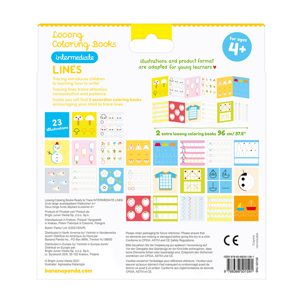 Looong coloring books ready to trace