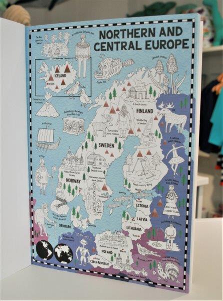 The world map louring book