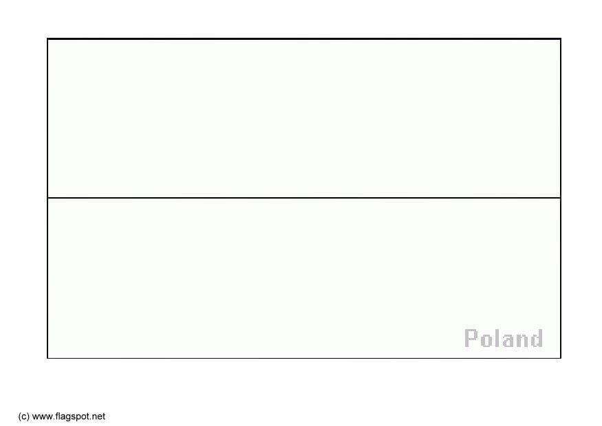 Coloring page flag poland