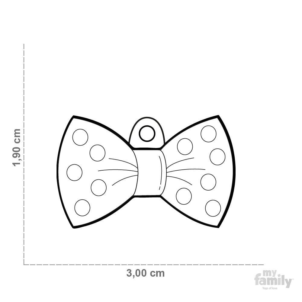 Bow tie id dog tag