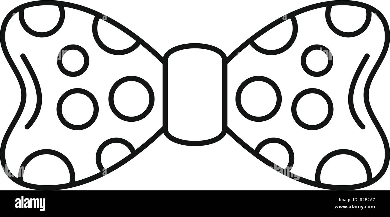 Dot bow tie icon outline dot bow tie vector icon for web design isolated on white background stock vector image art