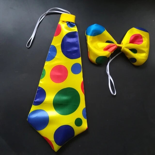 Polka dot clown tie circus bow tie polka dot bow headband clown cosplay bow tie fmd