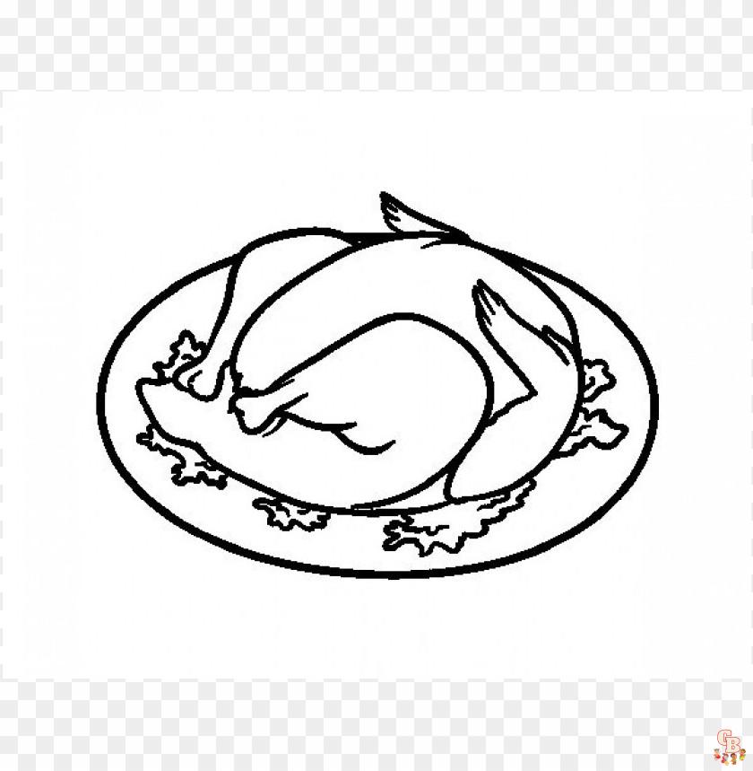 Enjoy fried chicken coloring pages printable for free
