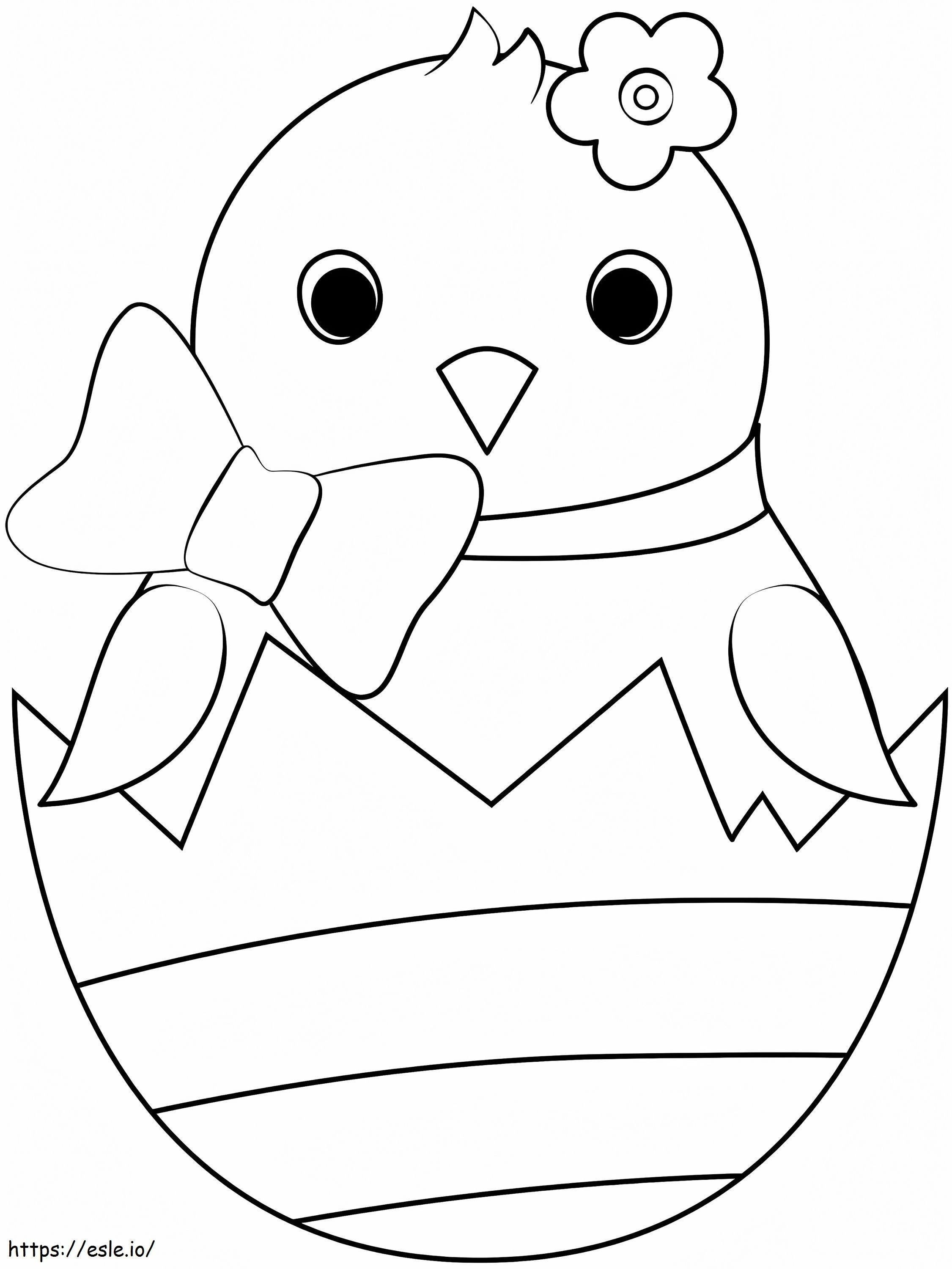 Pollito de pascua para imprimir gratis para colorear