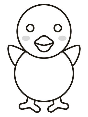 Dibujo de pollito para colorear dibujos para colorear imprimir gratis