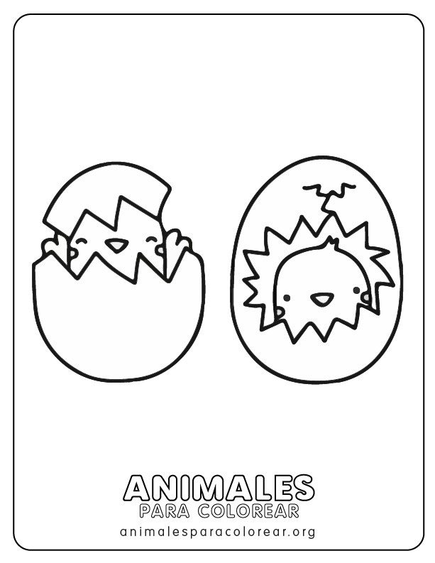 Pollitos para colorear descargar e imprimir gratis