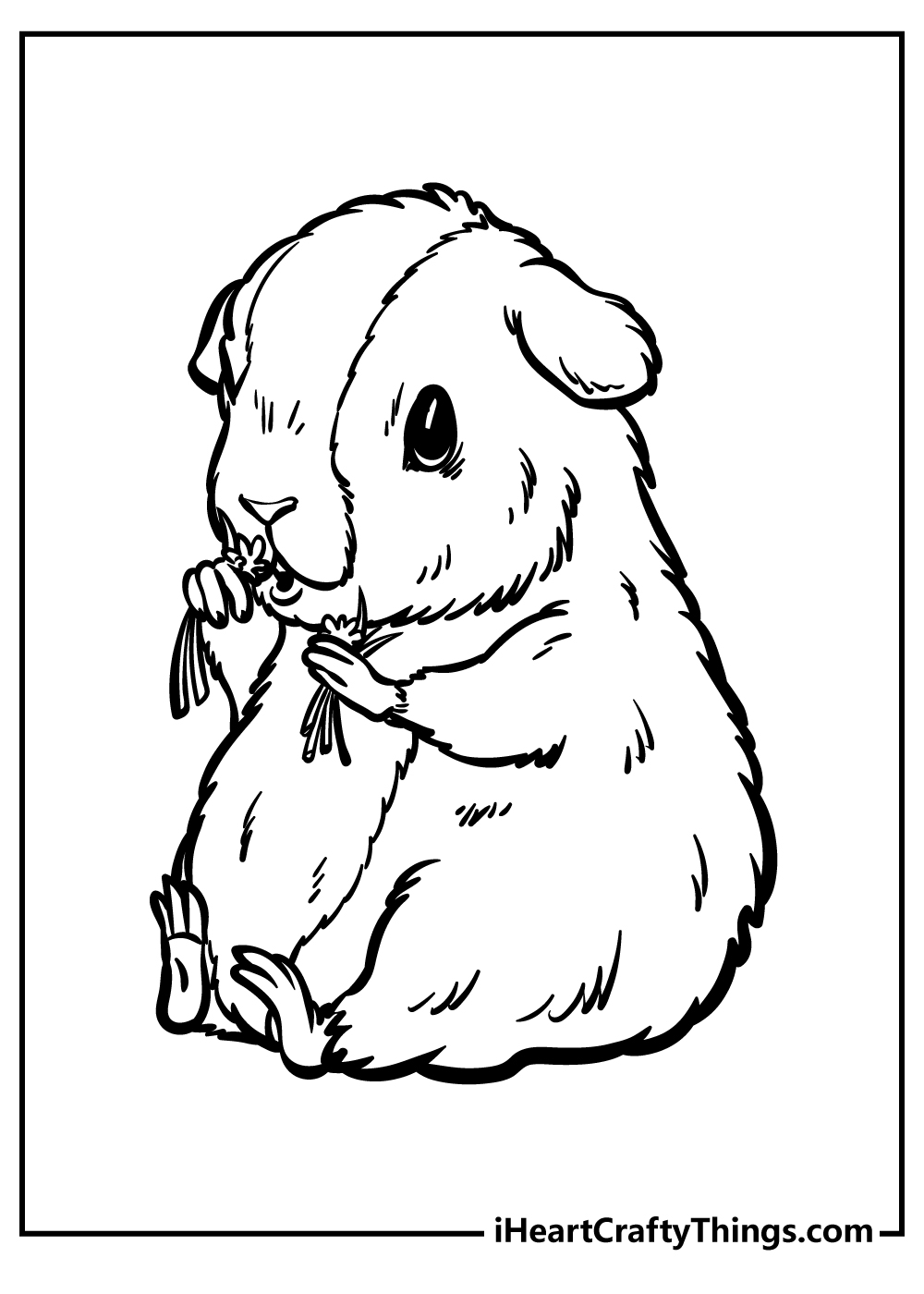 Guinea pig coloring pages free printables