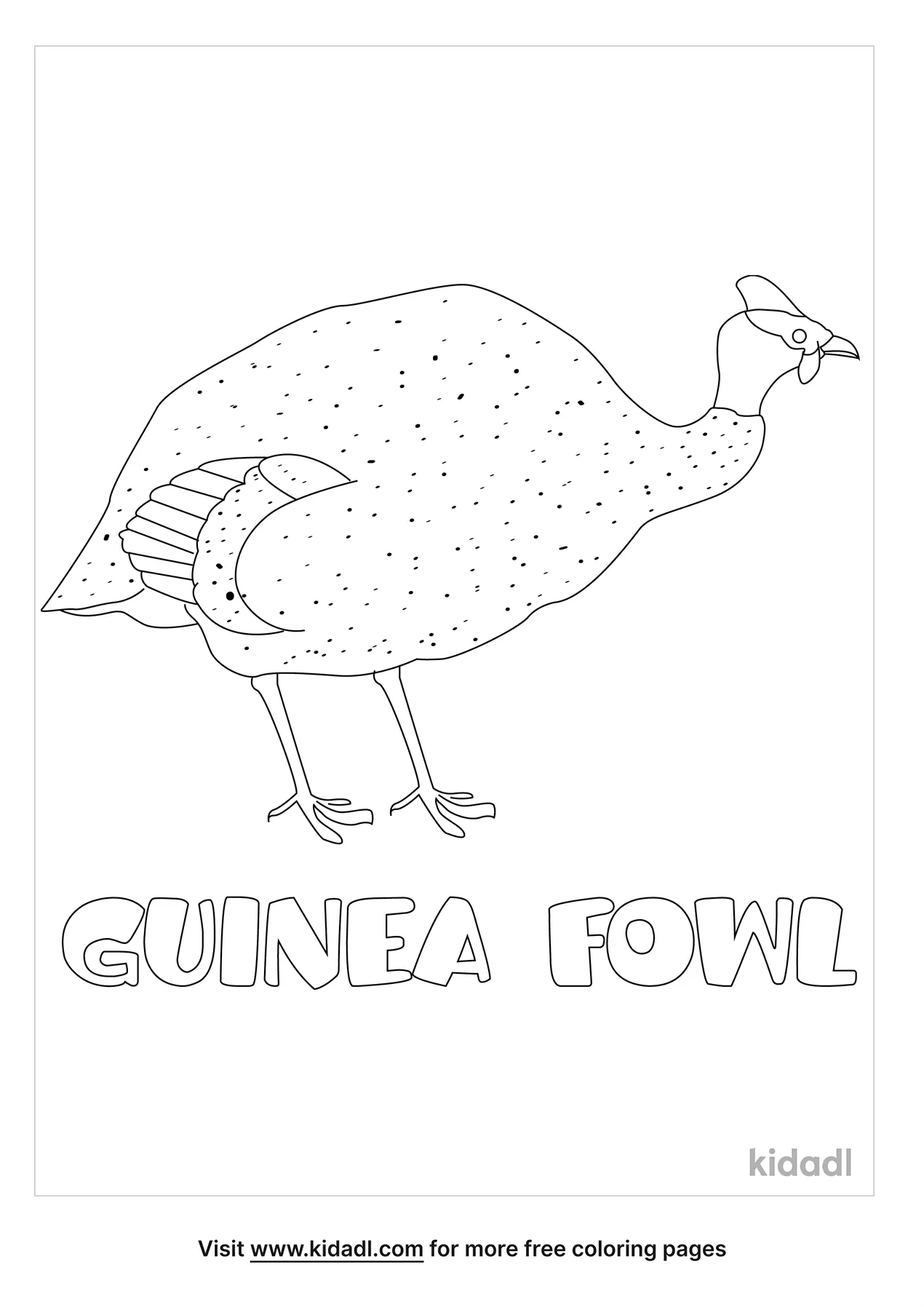 Free guinea fowl coloring page coloring page printables