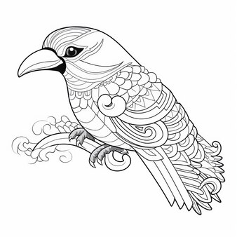 Page bird nest colouring page images