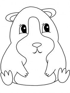 Guinea pig guinea pig sitting coloring page guinea pigs animal coloring pages cute guinea pigs