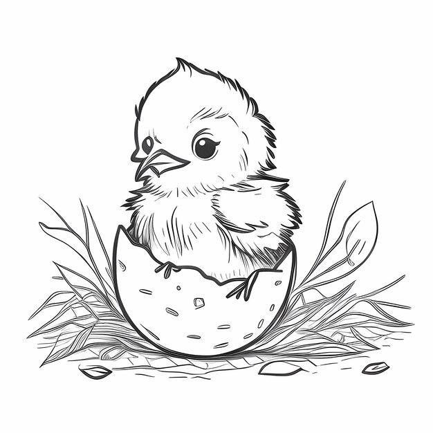 Page bird nest colouring page images