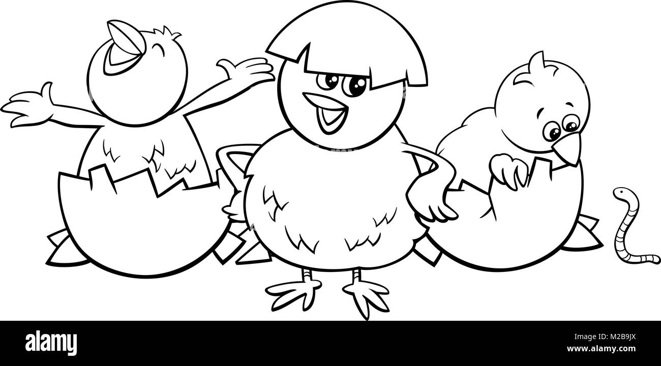 Funny chick black and white stock photos images