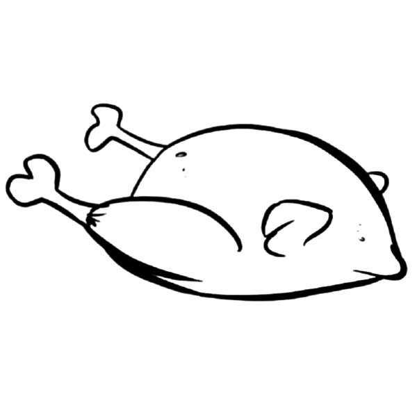 Raw fried chicken coloring pages
