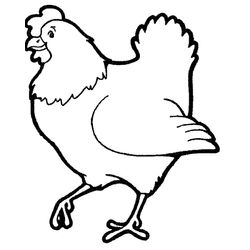 Dibujos de pollo para colorear y pintar