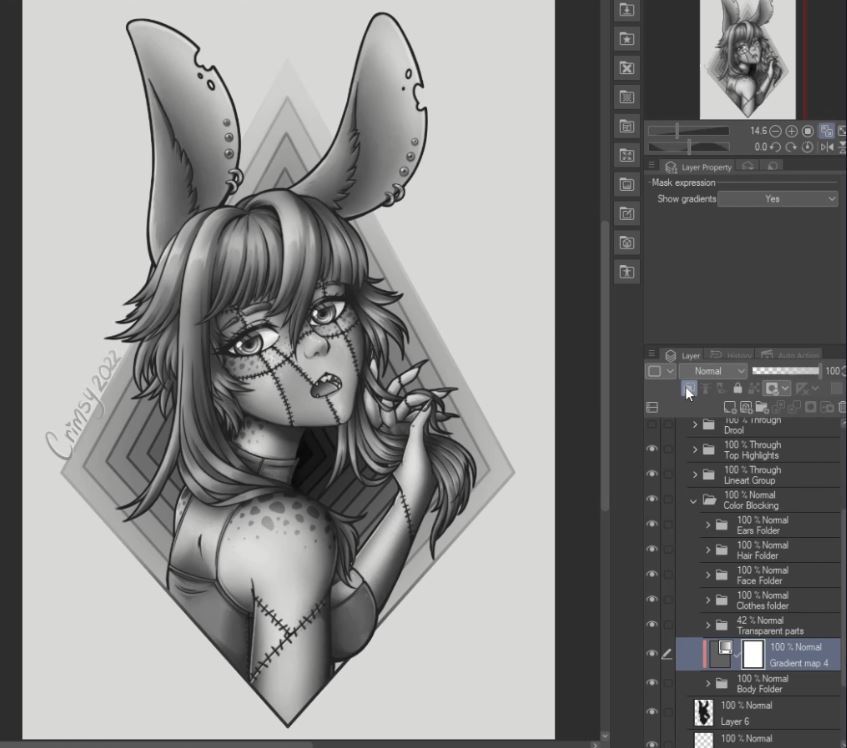 How to master coloring with gradient maps âclip studio paint tutorials â by crimsycreates