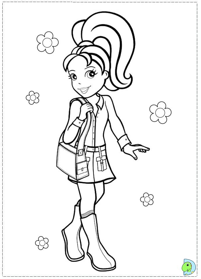 Polly pocket coloring page