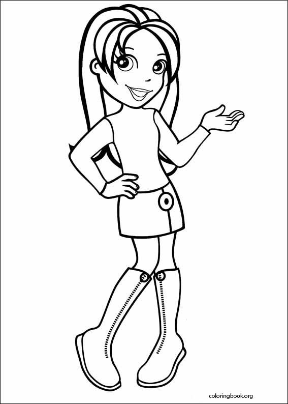 Polly pocket coloring page