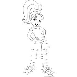 Stylish polly pocket dot to dot printable worksheet
