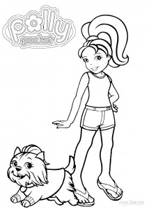 Printable polly pocket coloring pages for kids