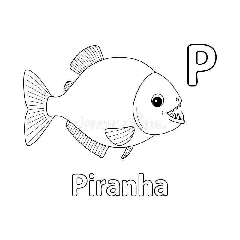 Piranha coloring page stock illustrations â piranha coloring page stock illustrations vectors clipart