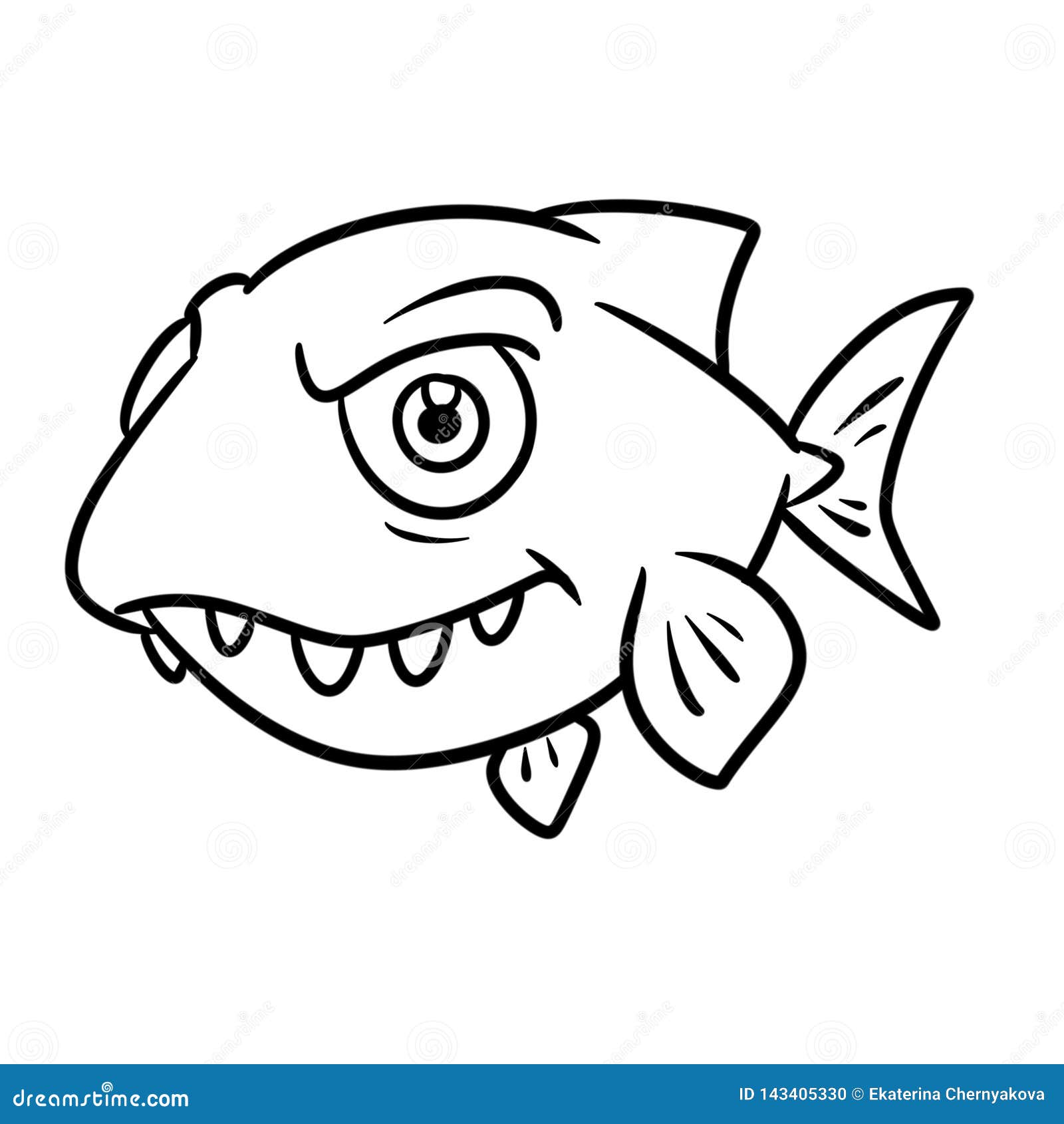 Piranha coloring page stock illustrations â piranha coloring page stock illustrations vectors clipart