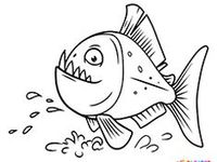Piranha coloring pages ideas coloring pages piranha free printable coloring pages