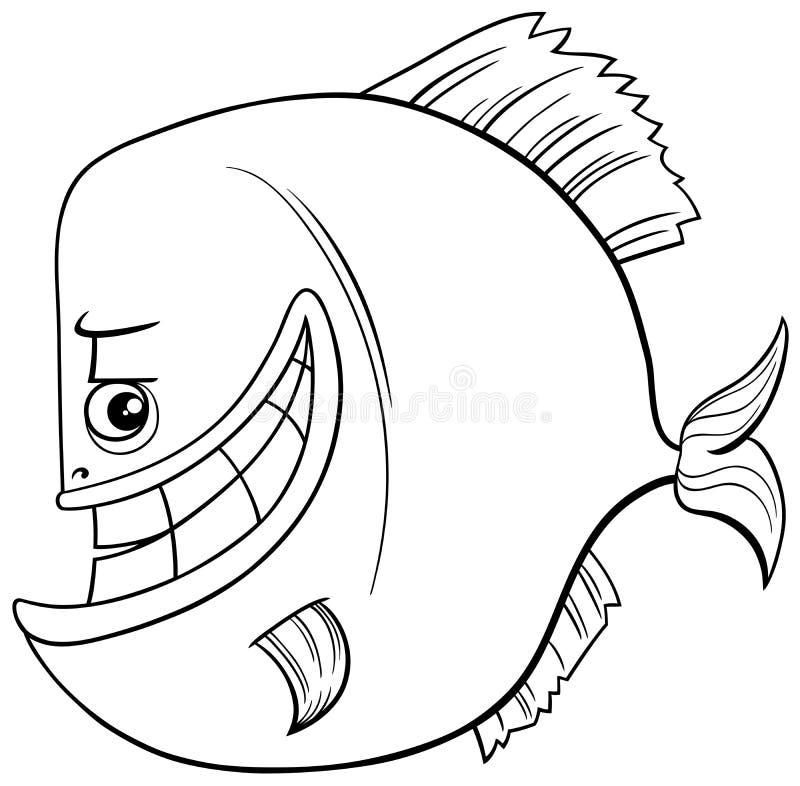 Piranha coloring page stock illustrations â piranha coloring page stock illustrations vectors clipart