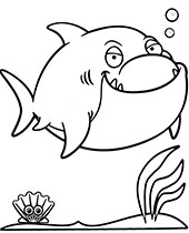 Cool piranha coloring page to print or download