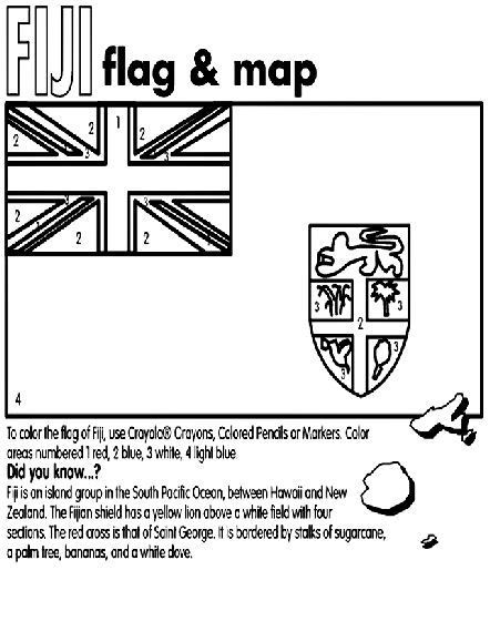 Fiji coloring page flag coloring pages fiji flag coloring pages