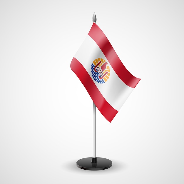 Premium vector table flag of french polynesia