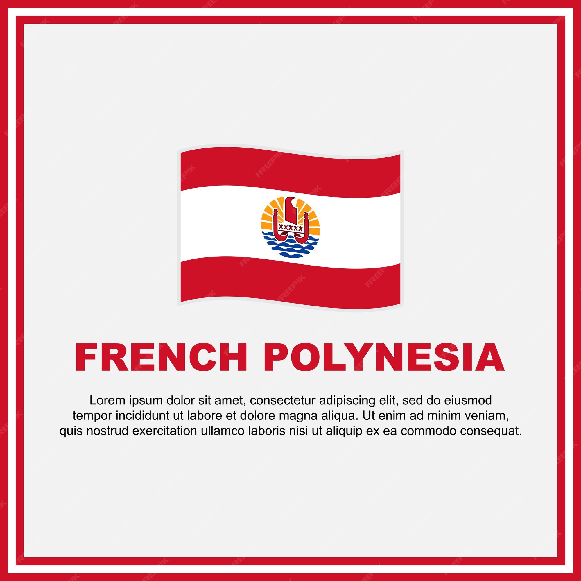 Premium vector french polynesia flag background design template french polynesia independence day banner social media post french polynesia banner