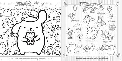Pompompurin coloring art book p japan sanrio