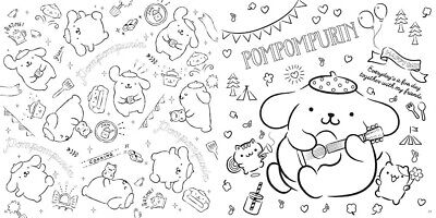 Pompompurin coloring art book p japan sanrio