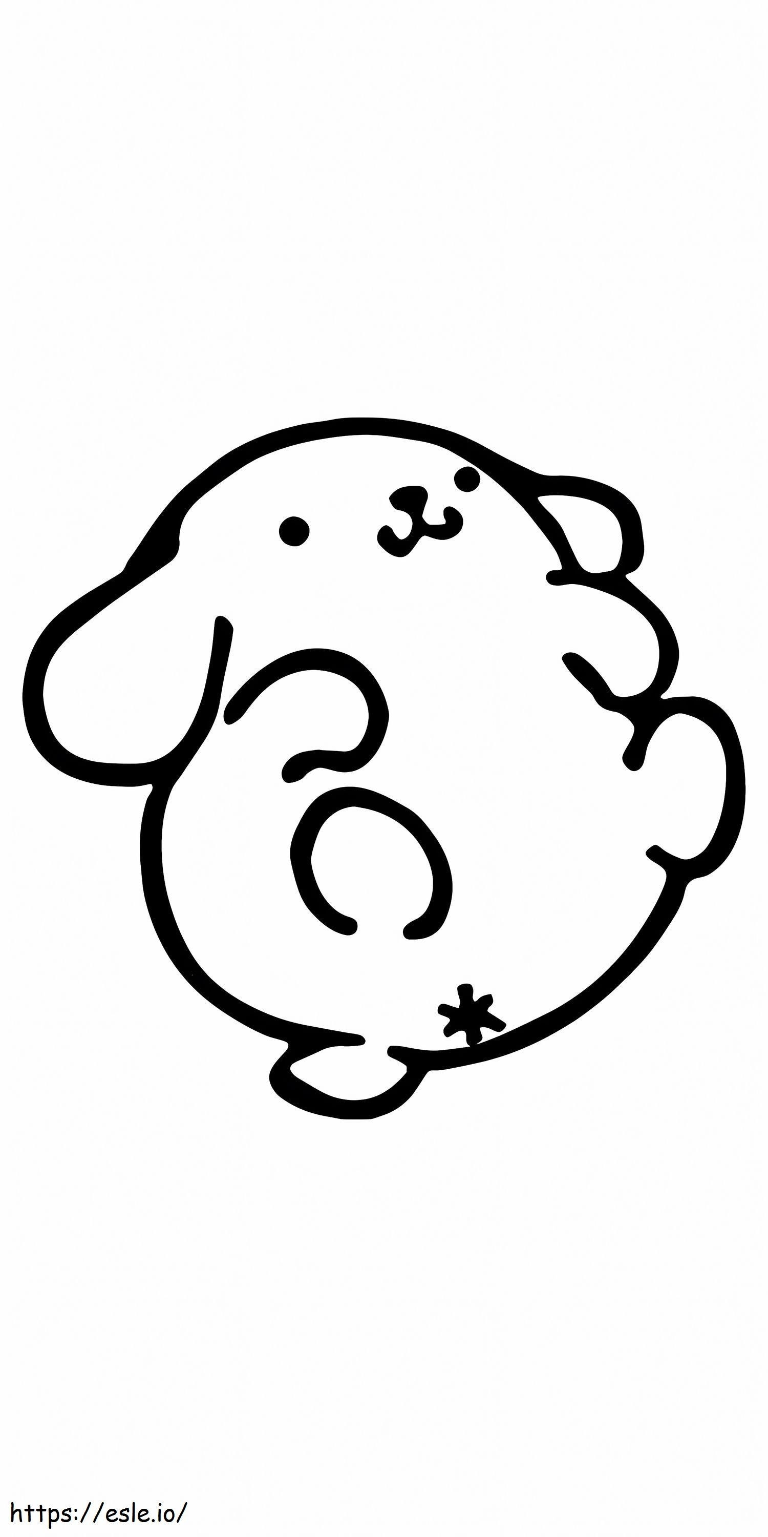 Pompompurin to color coloring page