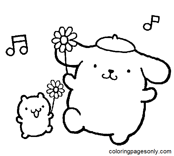 Pompompurin coloring pages printable for free download