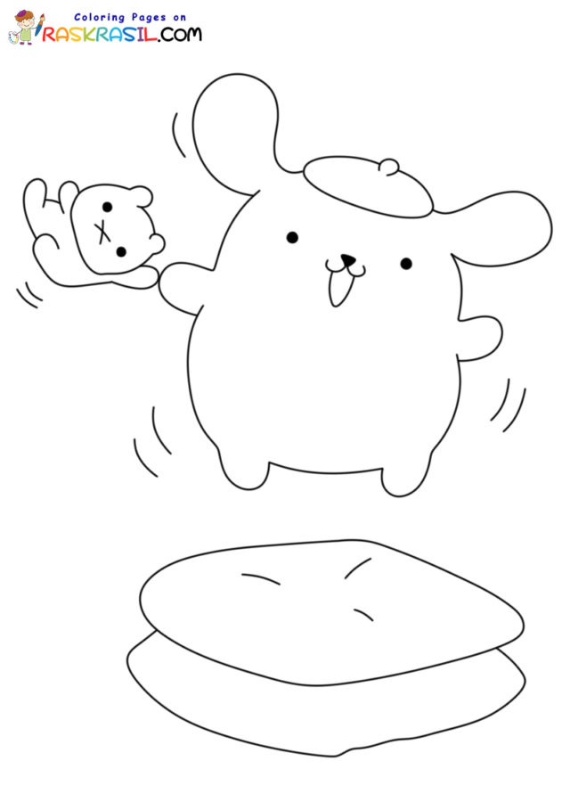 Pompompurin coloring pages