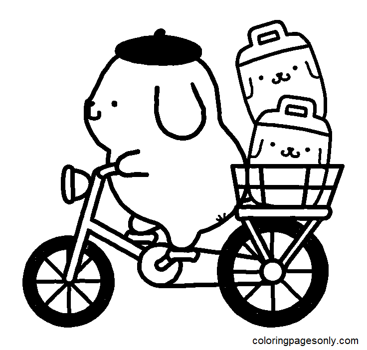 Pompompurin coloring pages