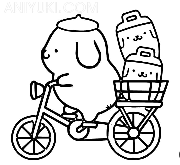 Pompompurin coloring pages