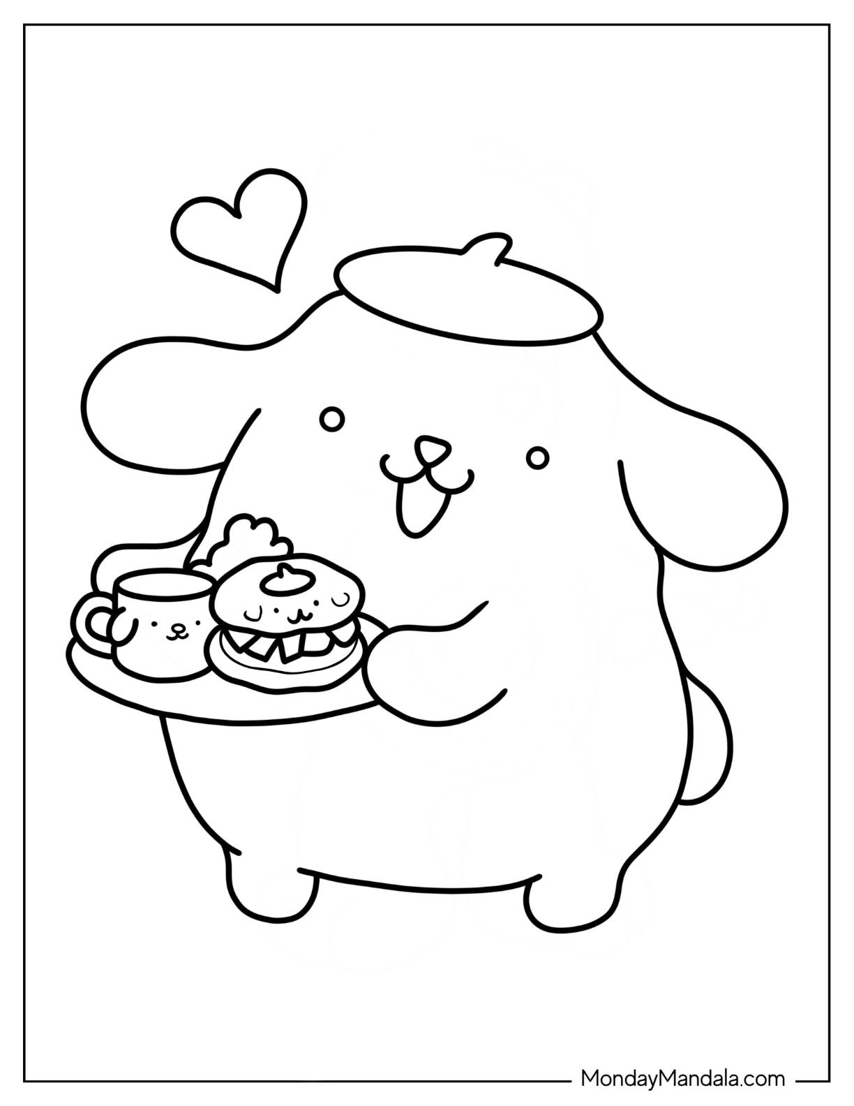 Pompompurin coloring pages free pdf printables hello kitty colouring pages coloring pages cute coloring pages