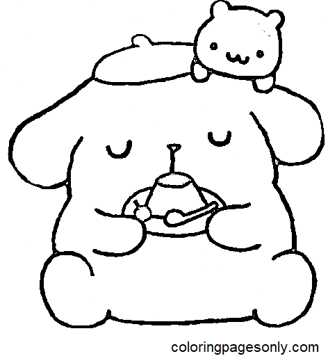 Pompompurin coloring pages printable for free download