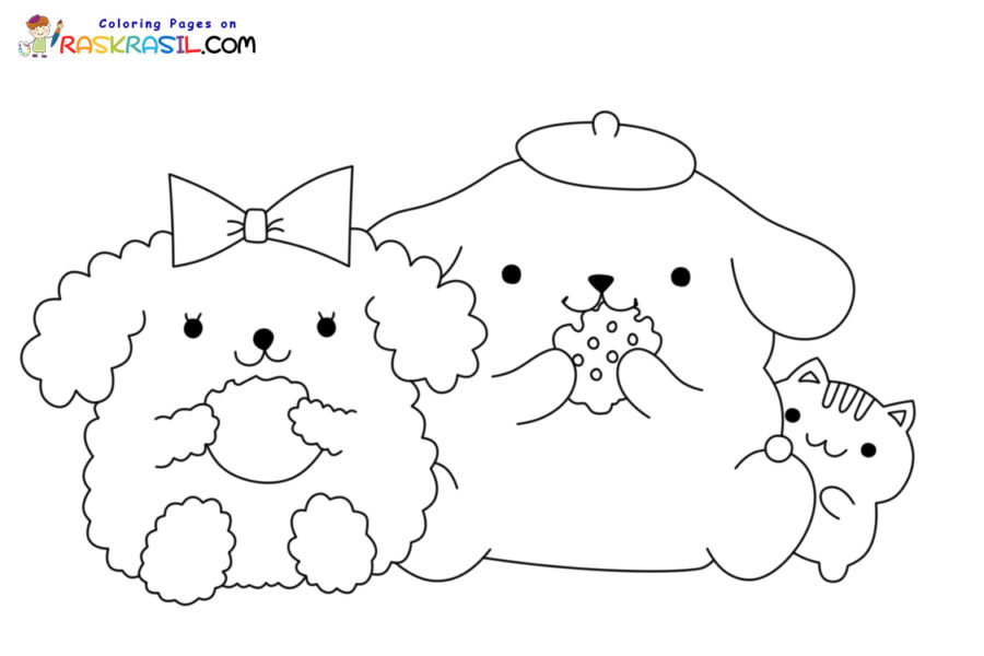 Pompompurin coloring pages