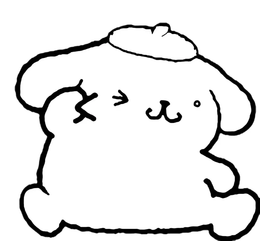 Pompompurin free printable fãrbung seite