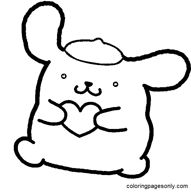Pompompurin coloring pages