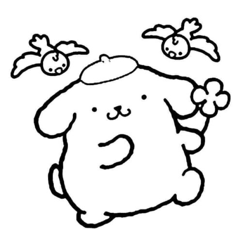 Sanrio pompompurin coloring page